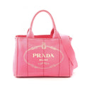 Prada Pink Canvas Handbag Tote Bag (Pre-Owned)