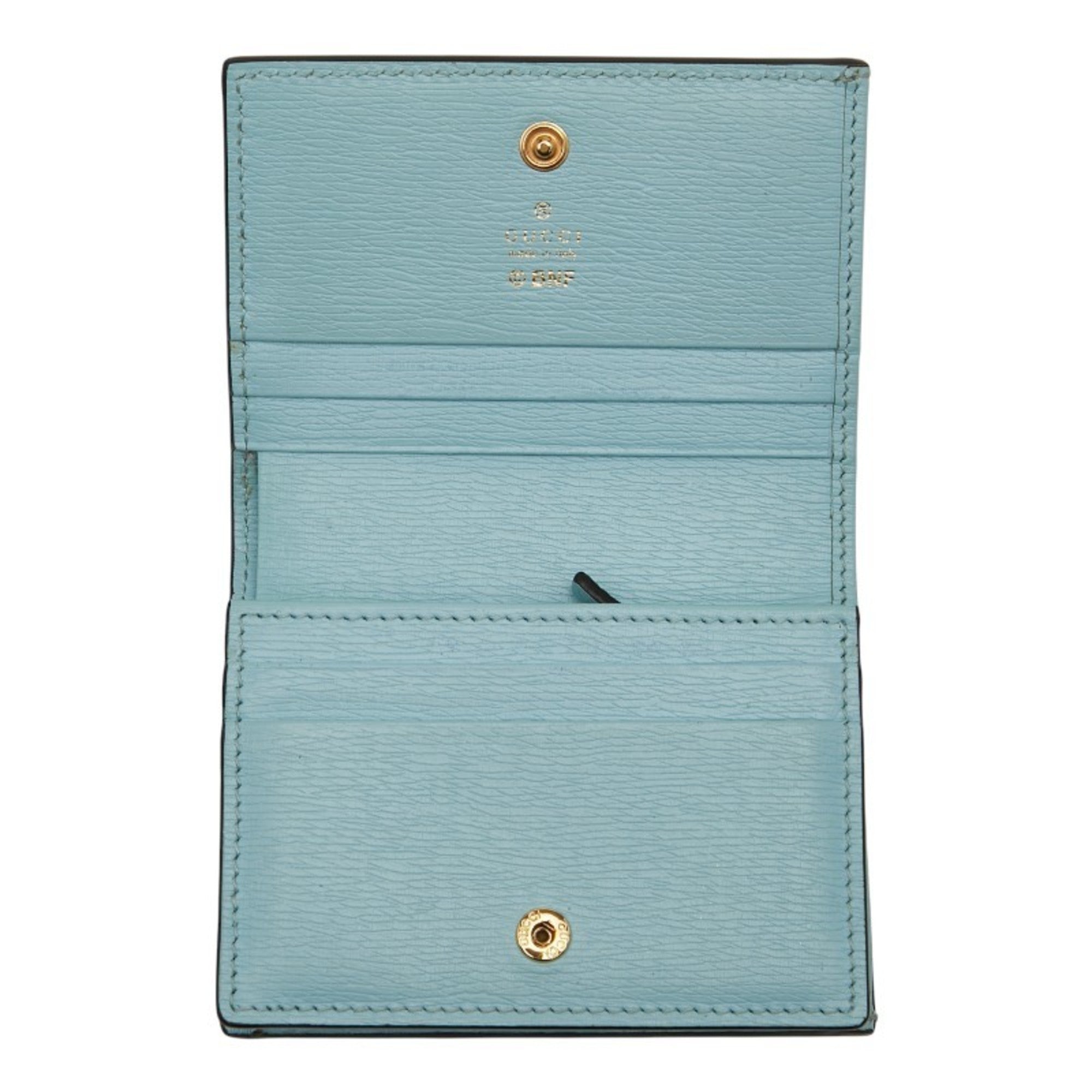 Gucci Blue Leather Wallet (Bi-Fold) (Pre-Owned)
