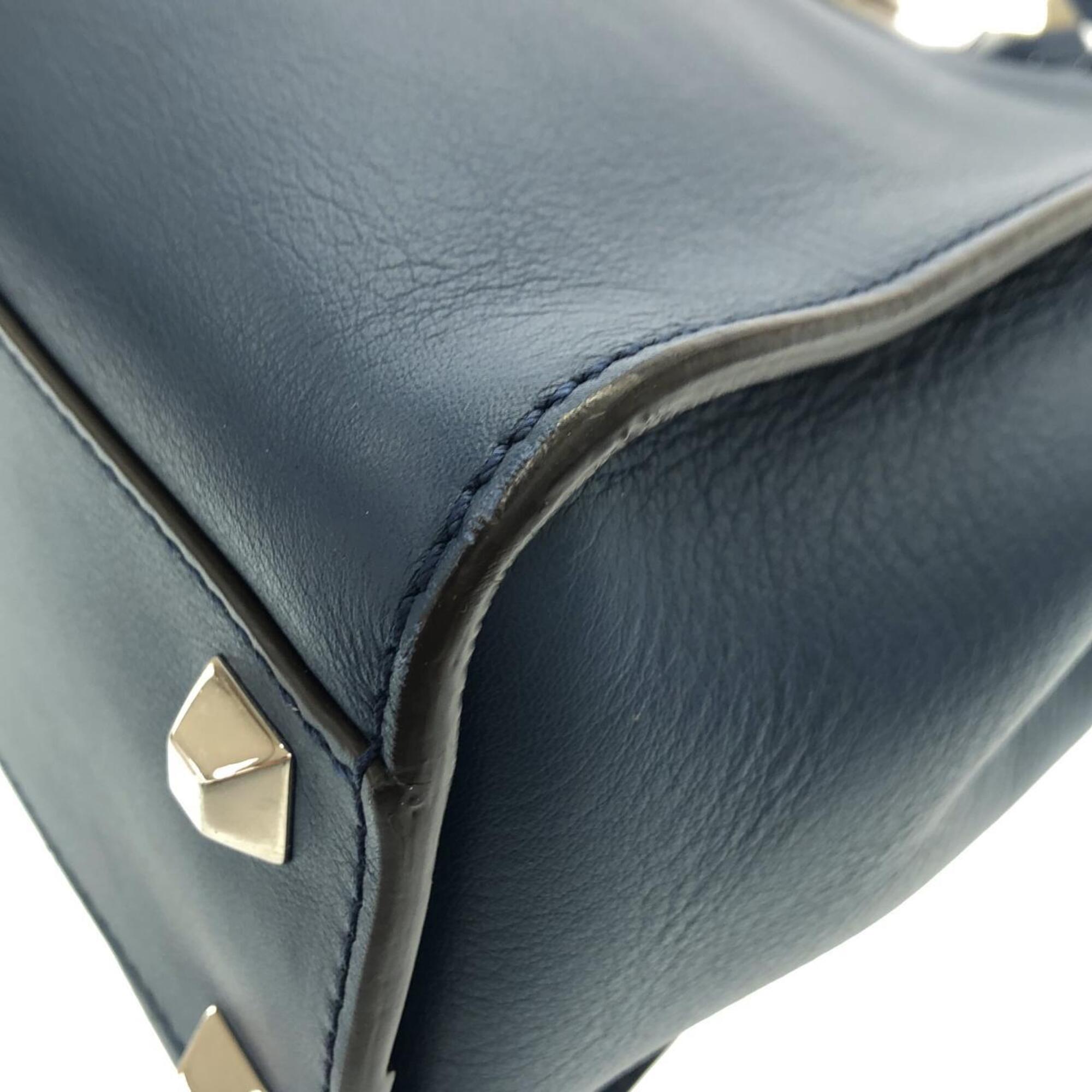 Fendi Blue Leather Handbag (Pre-Owned)