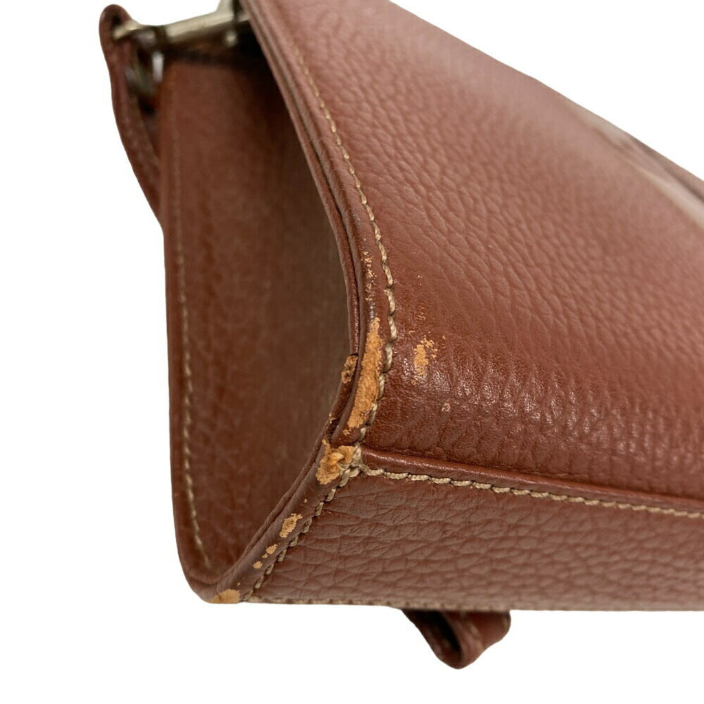 Burberry Brown Leather Clutch Bag (Pre-Owned)