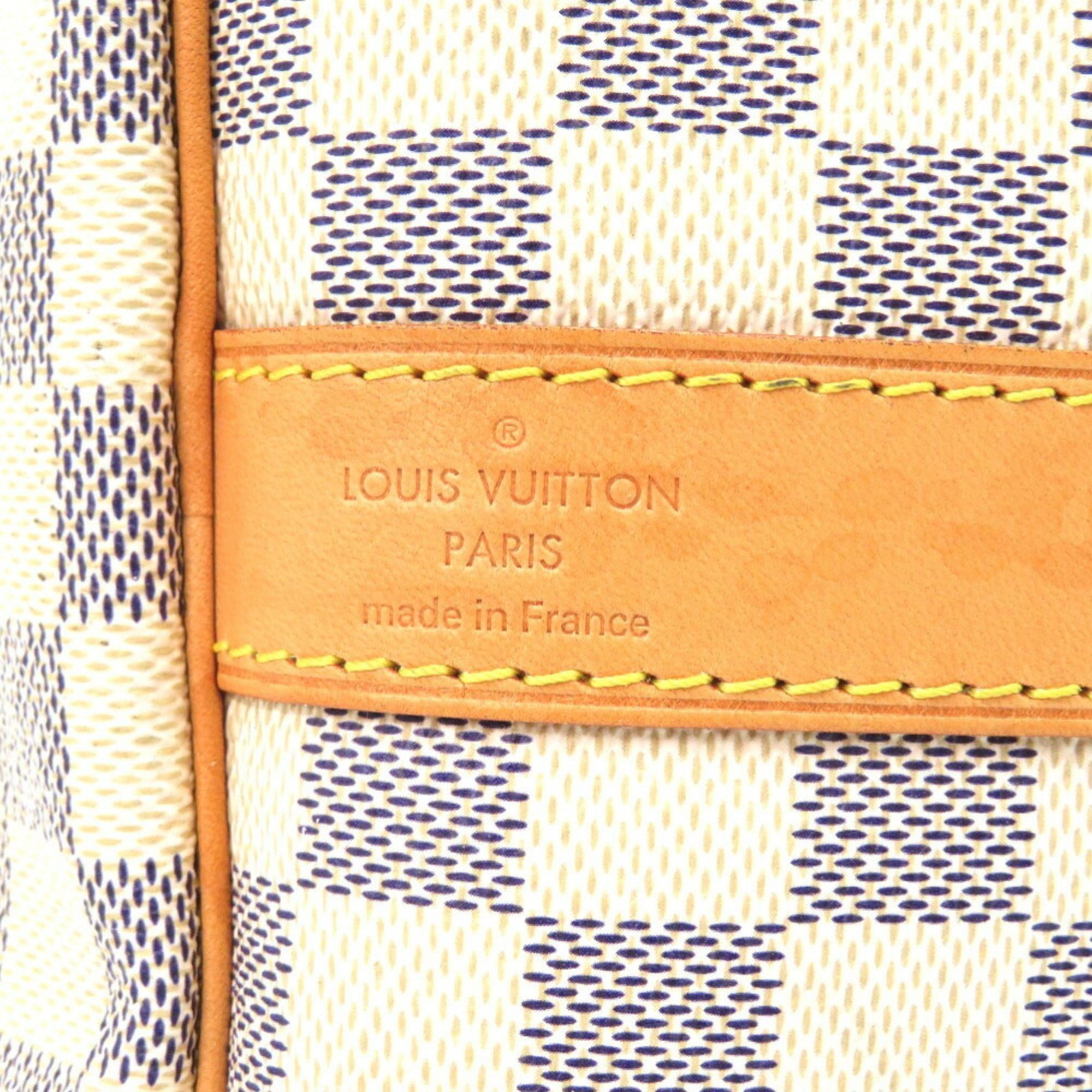 Louis Vuitton White Damier Azur Boston Bag (Pre-Owned)
