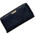 Gucci Navy Leather Long Wallet (Bi-Fold) (Pre-Owned)