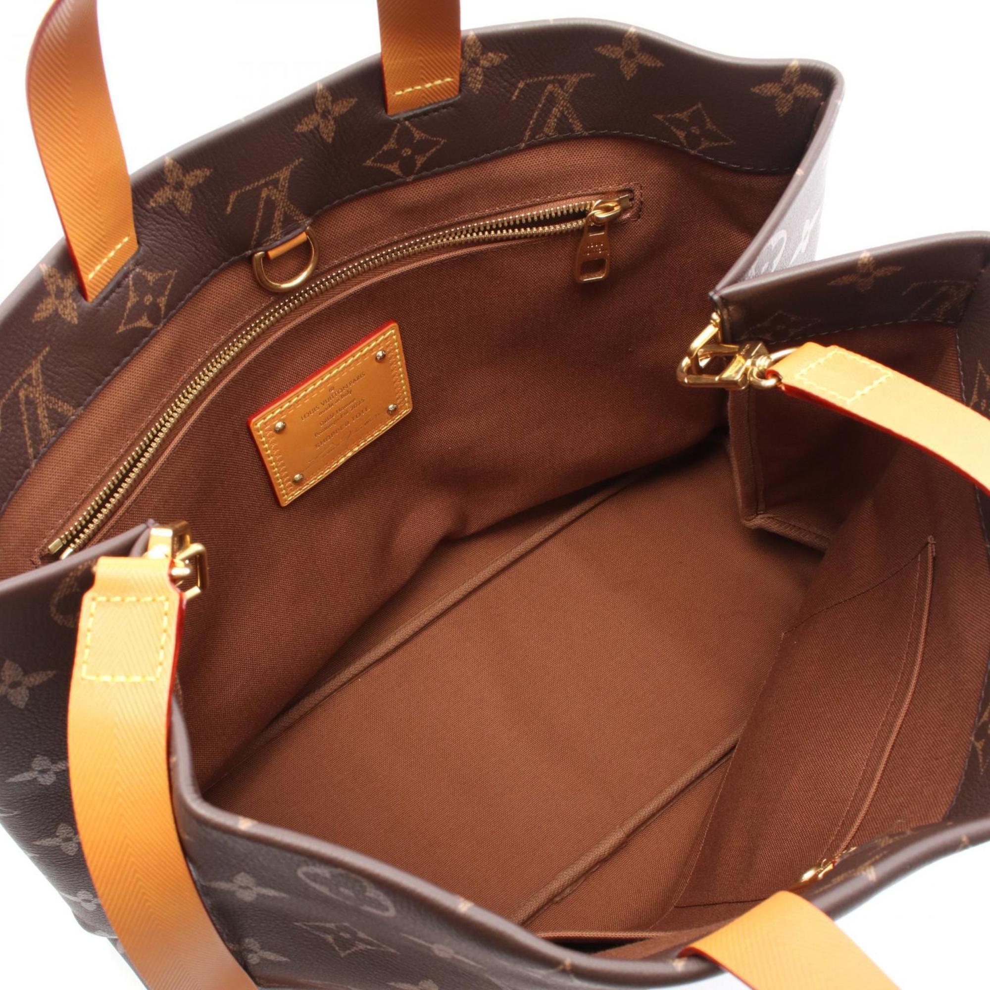Louis Vuitton Brown Monogram Leather Tote Bag (Pre-Owned)