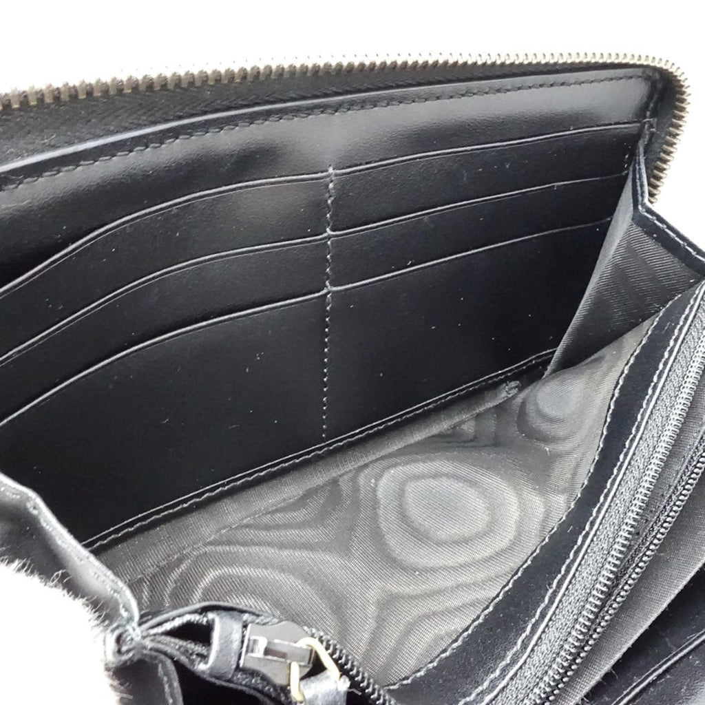 Gucci Black Leather Long Wallet (Bi-Fold) (Pre-Owned)