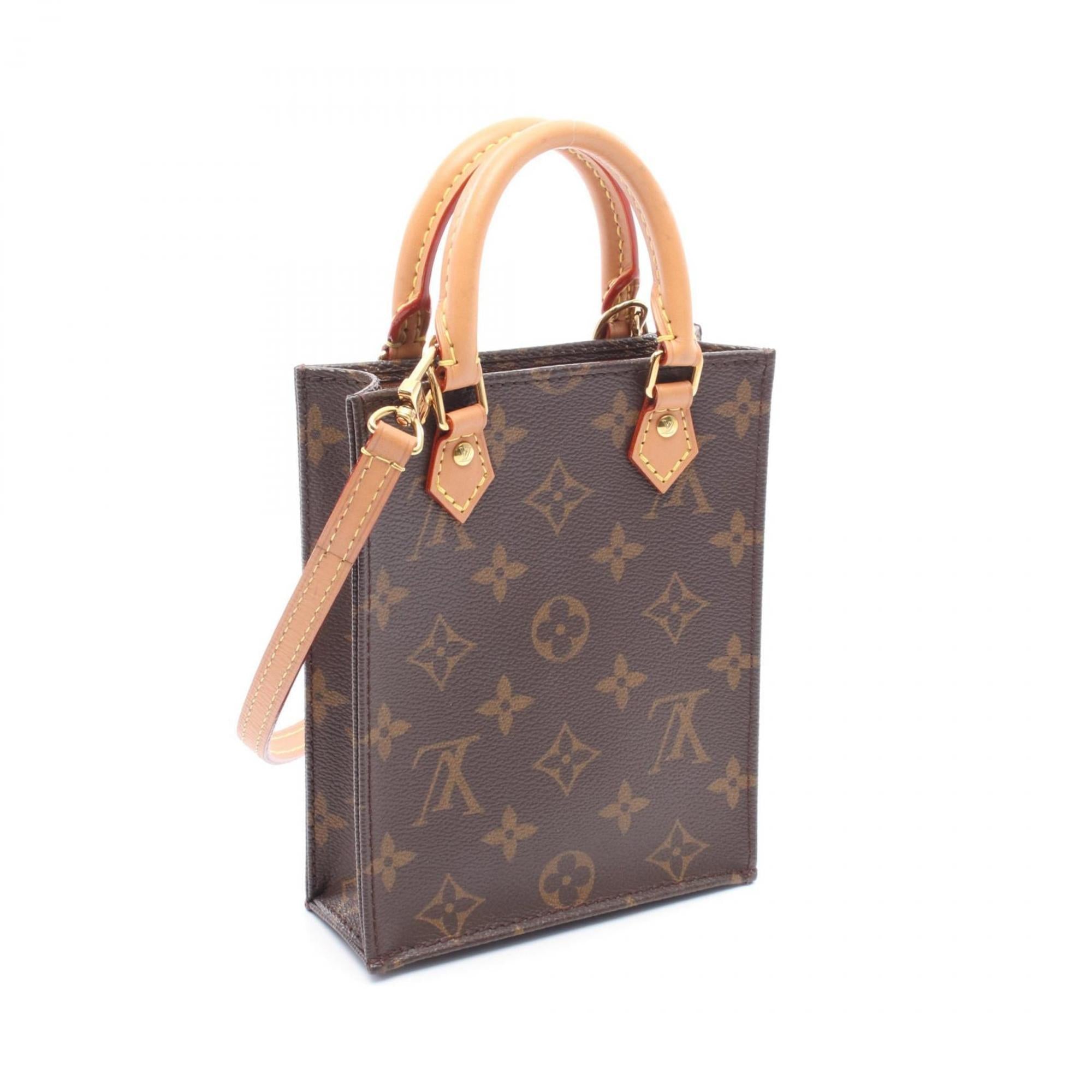 Louis Vuitton Brown Pvc Coated Canvas Leather Handbag (Pre-Owned)