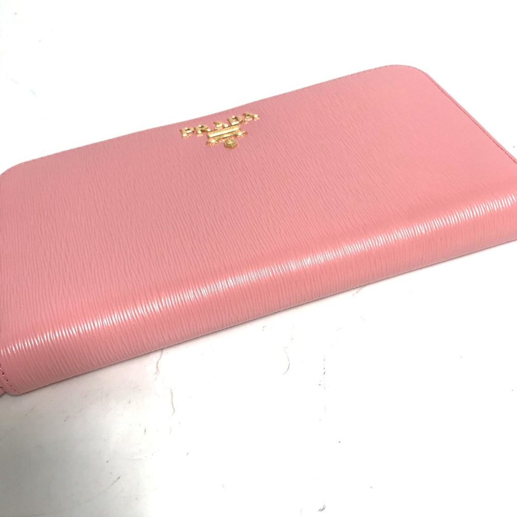 Prada Pink Leather Long Wallet (Bi-Fold) (Pre-Owned)