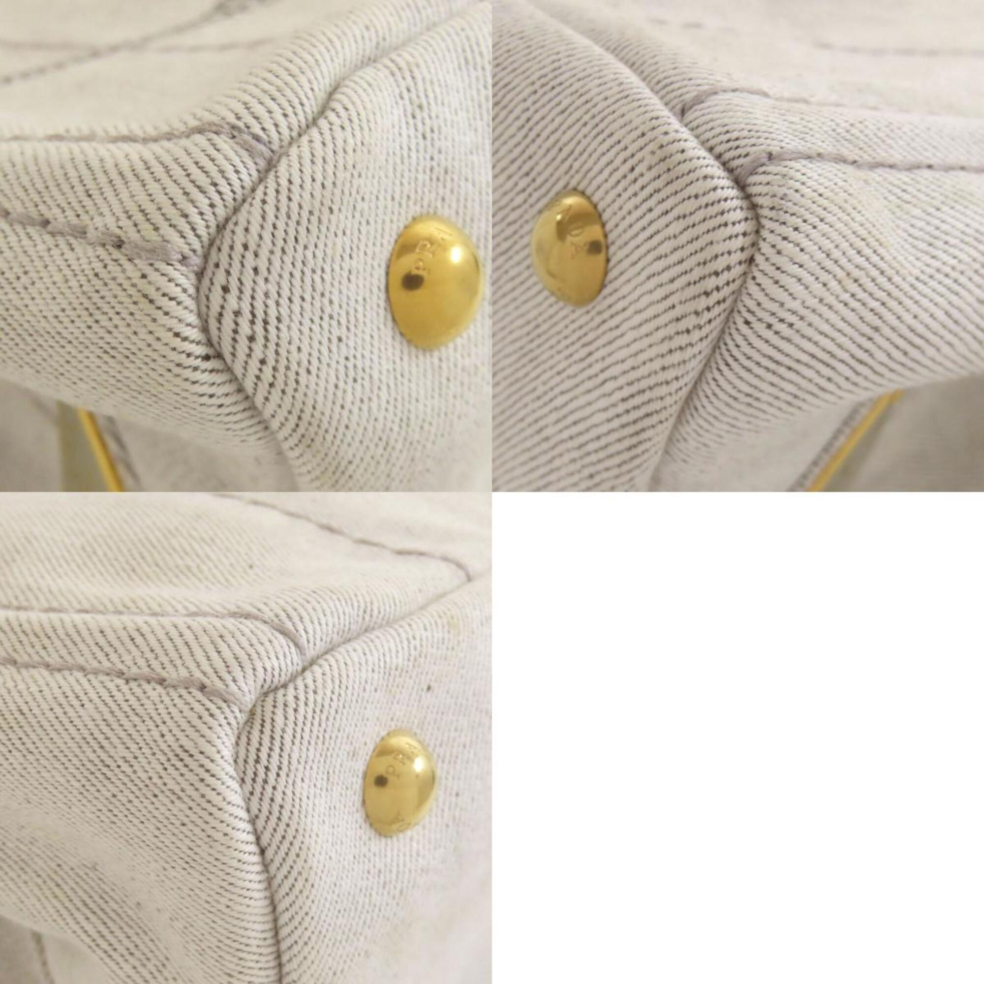 Prada Gray Denim Handbag (Pre-Owned)