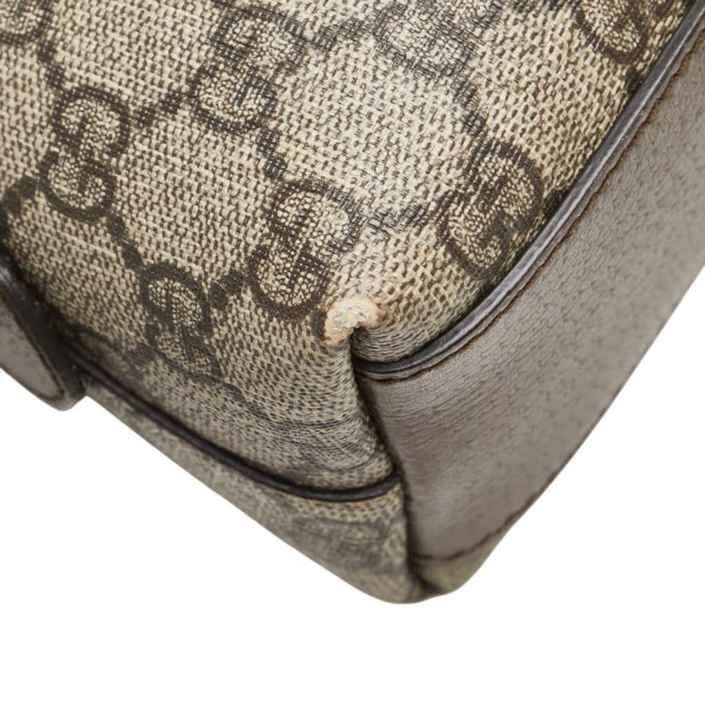 Gucci Ophidia Beige Brown Pvc Leather Shoulder Bag (Pre-Owned)