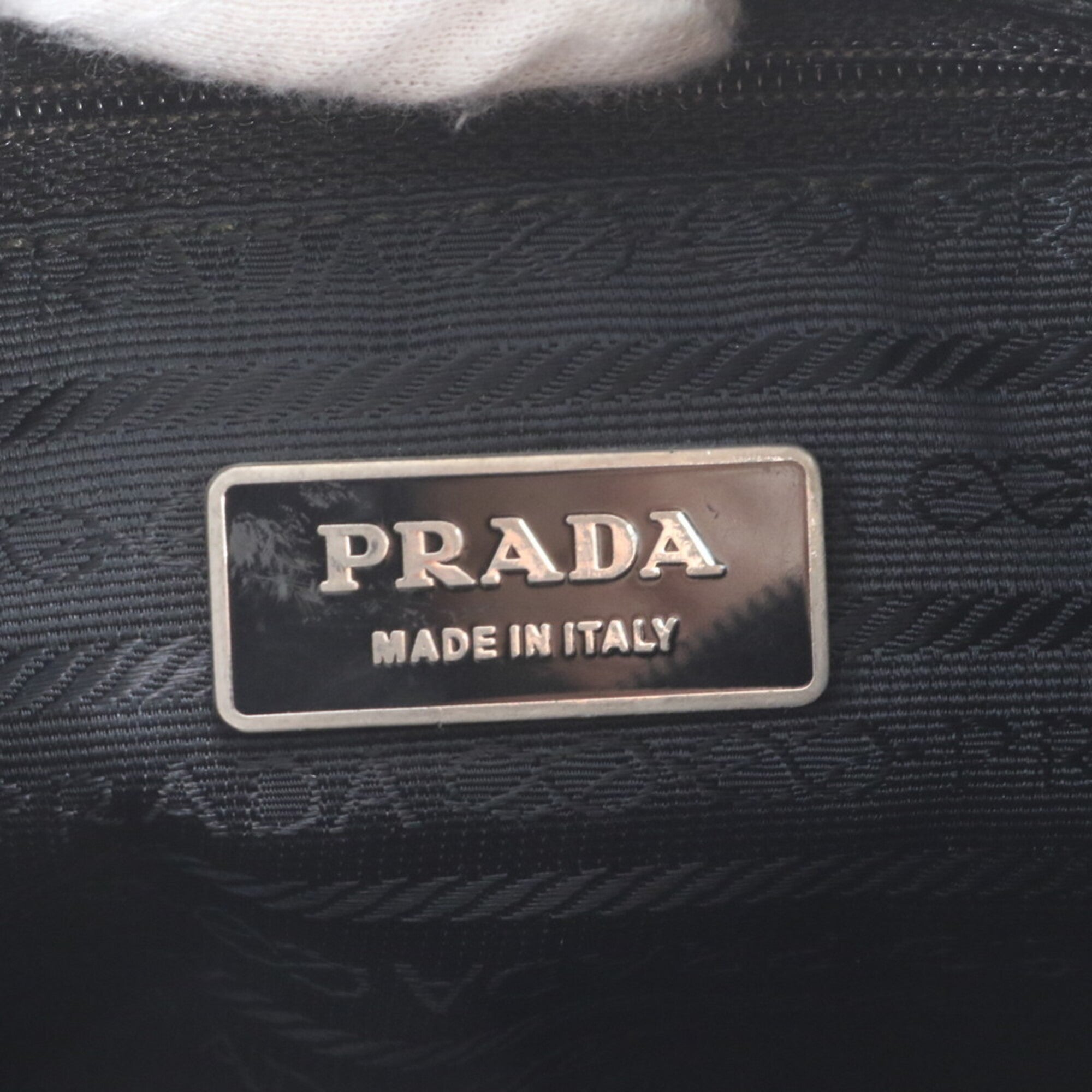 Prada Black Nylon Leather Shoulder Bag (Pre-Owned)