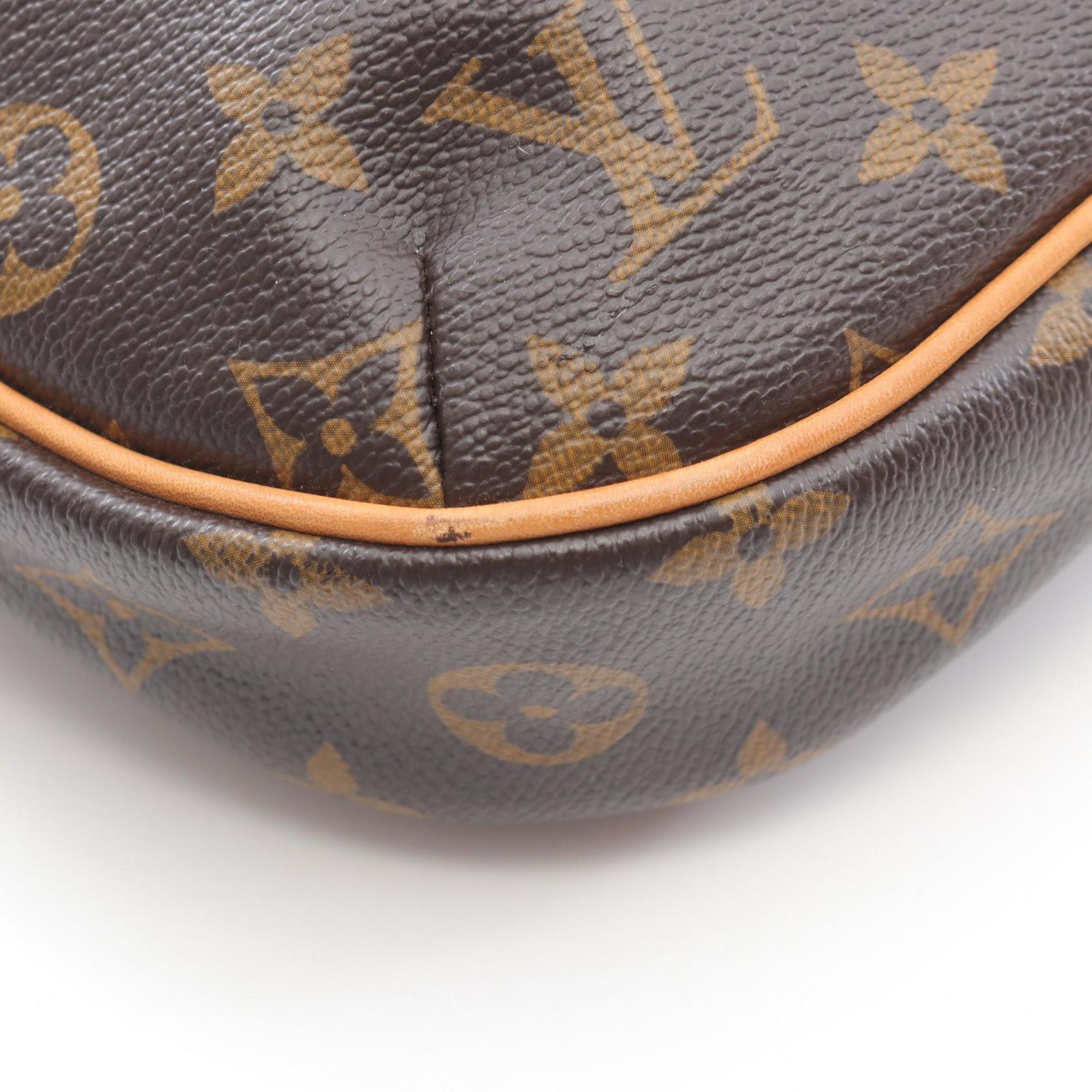 Louis Vuitton Brown Coated Canvas Leather Shoulder Bag (Pre-Owned)