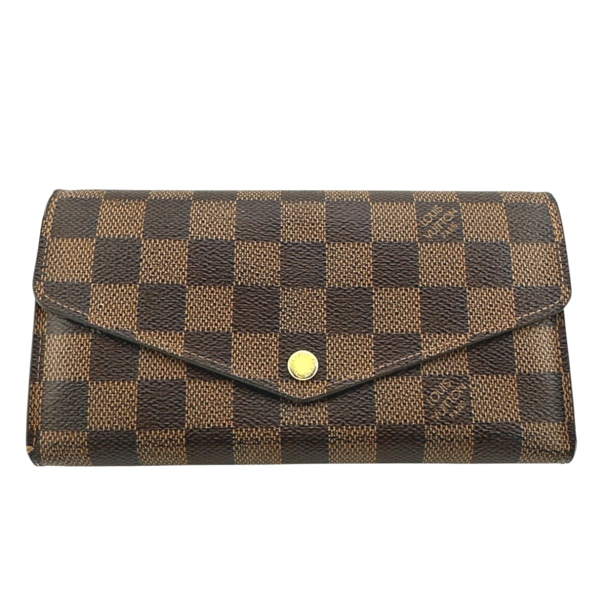 Louis Vuitton Brown Damier Canvas Long Wallet (Tri-Fold) (Pre-Owned)