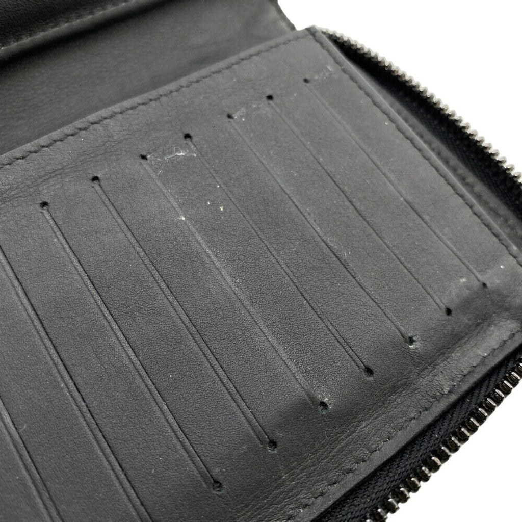 Louis Vuitton Black Leather Long Wallet (Bi-Fold) (Pre-Owned)
