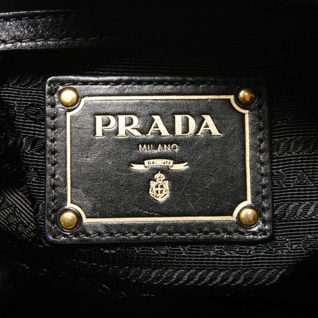 Prada Black Leather Shoulder Bag (Pre-Owned)