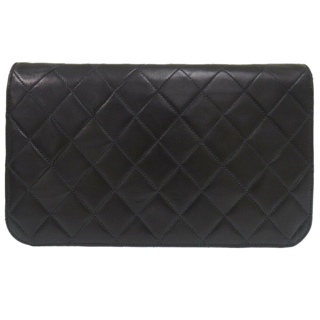 Chanel Matelasse Black Leather Shoulder Bag (Pre-Owned)
