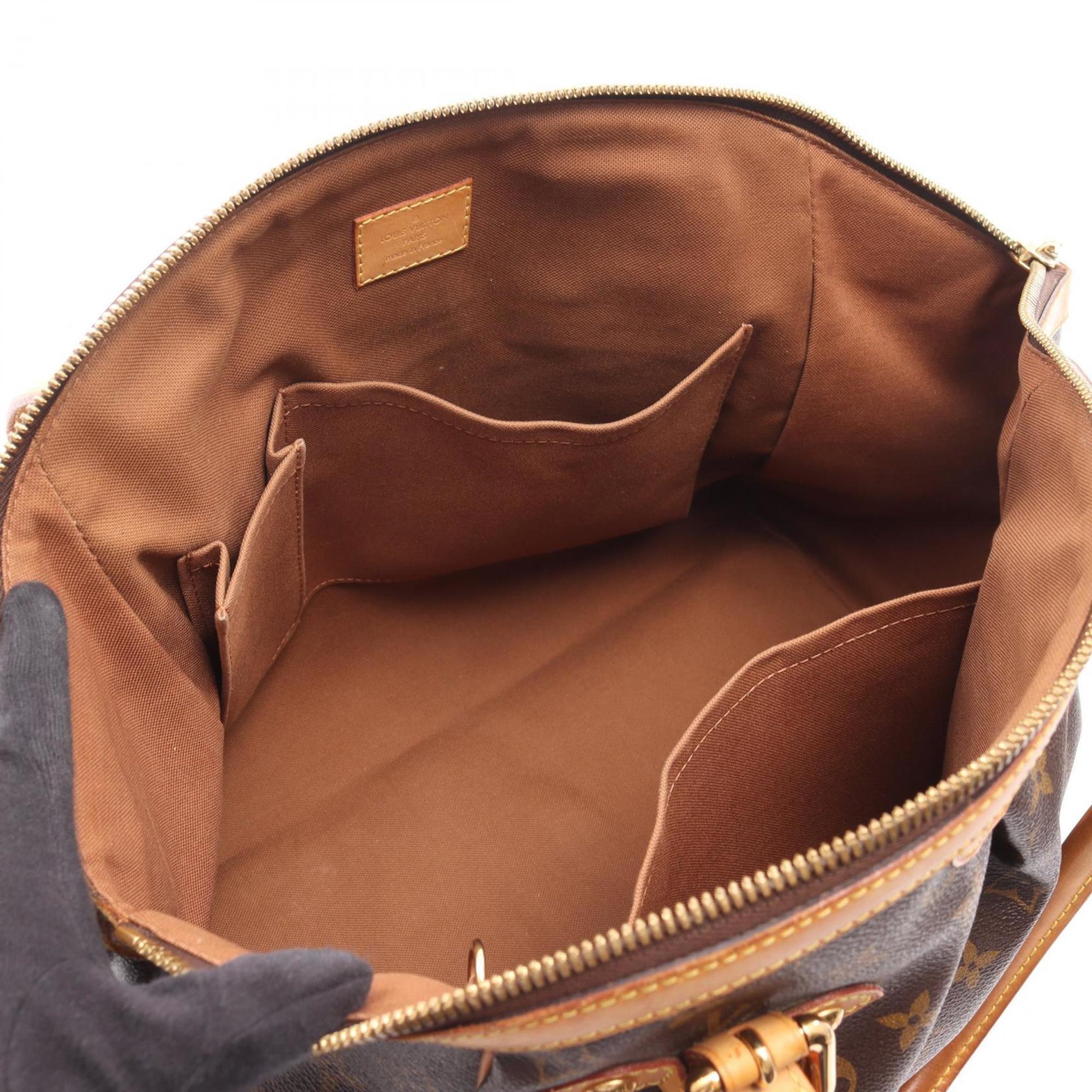 Louis Vuitton Brown Pvc Coated Canvas Leather Handbag (Pre-Owned)