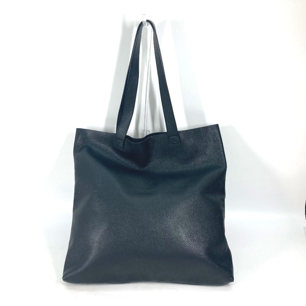 Gucci Sherry Line Black Leather Shoulder Bag Tote Bag (Pre-Owned)