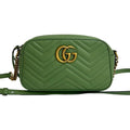 Gucci Green Leather Pochette Shoulder Bag (Pre-Owned)
