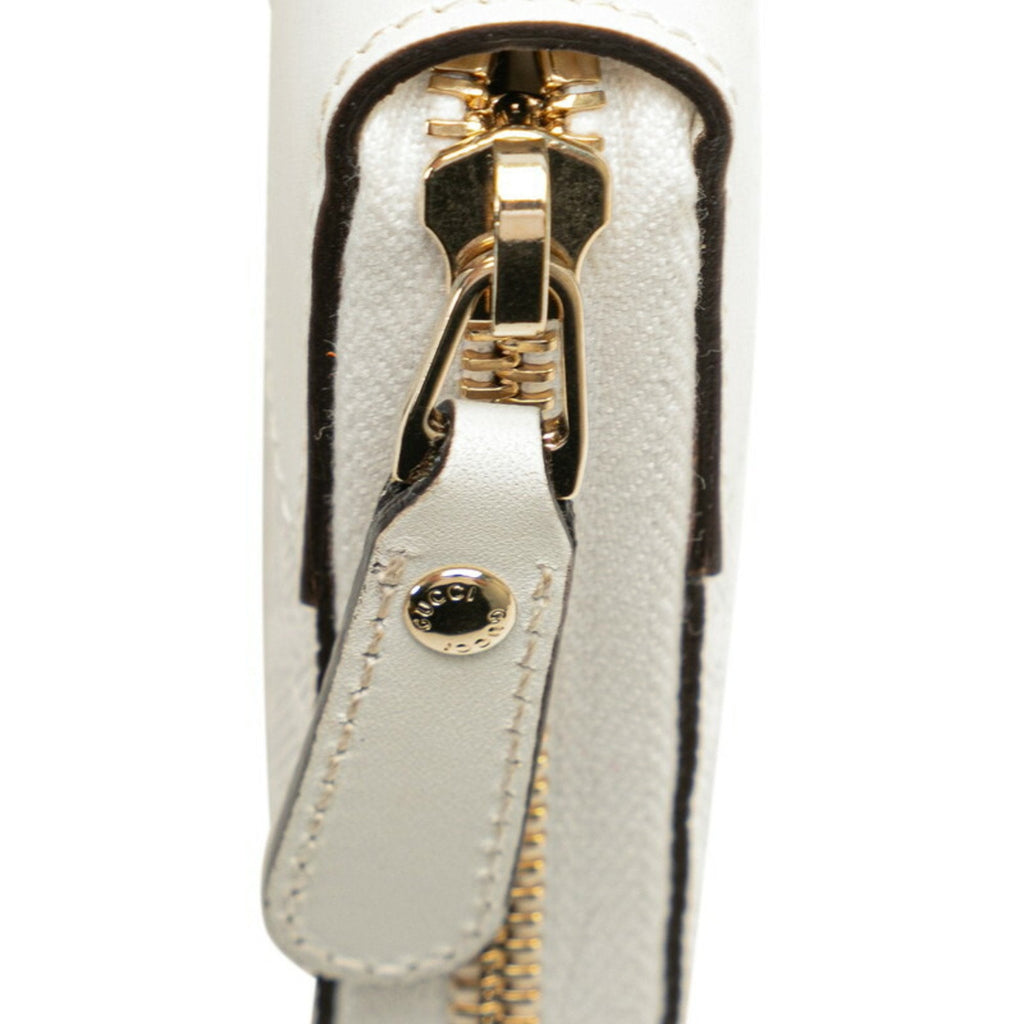 Gucci White Pvc Leather Long Wallet (Bi-Fold) (Pre-Owned)