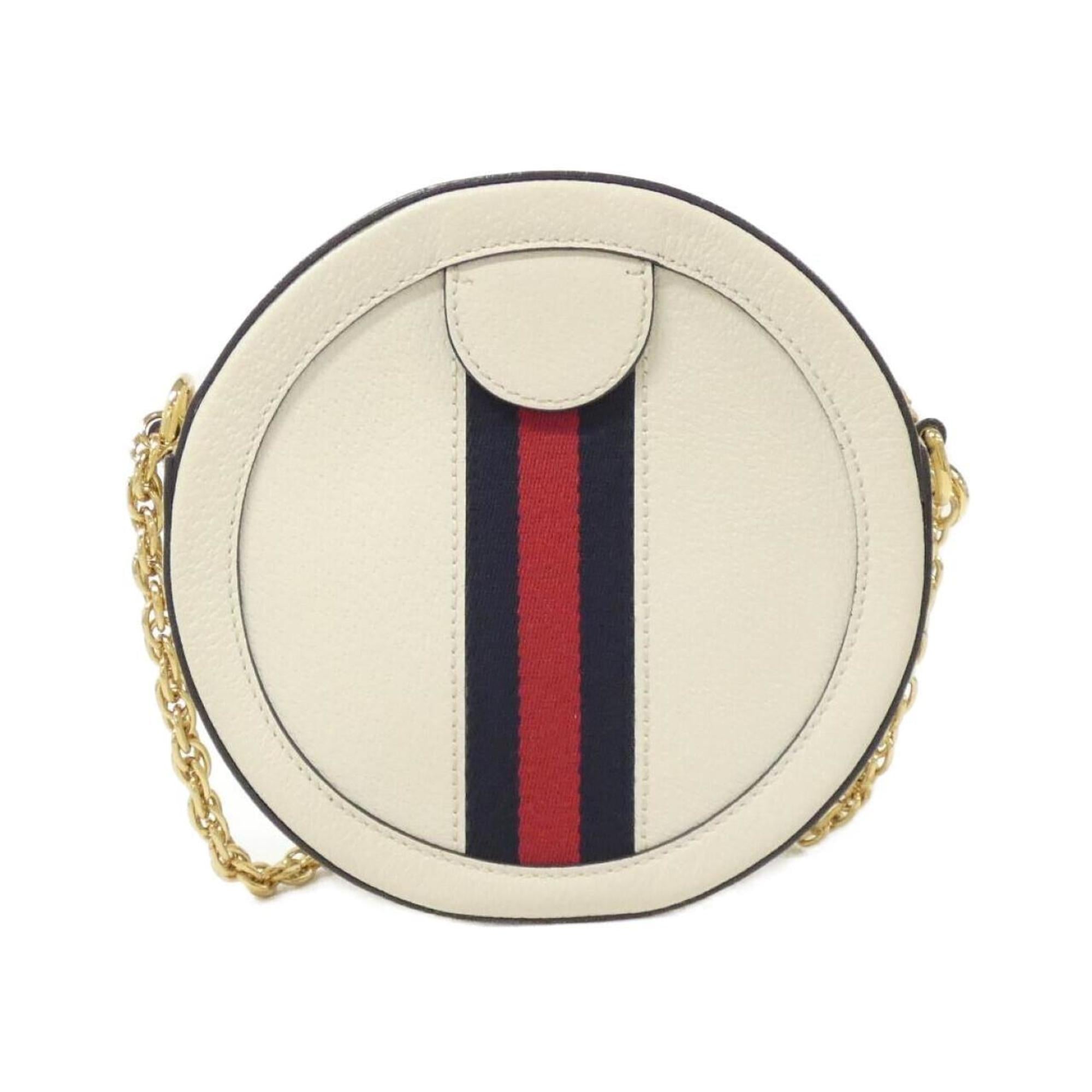 Gucci Ophidia White Leather Shoulder Bag (Pre-Owned)