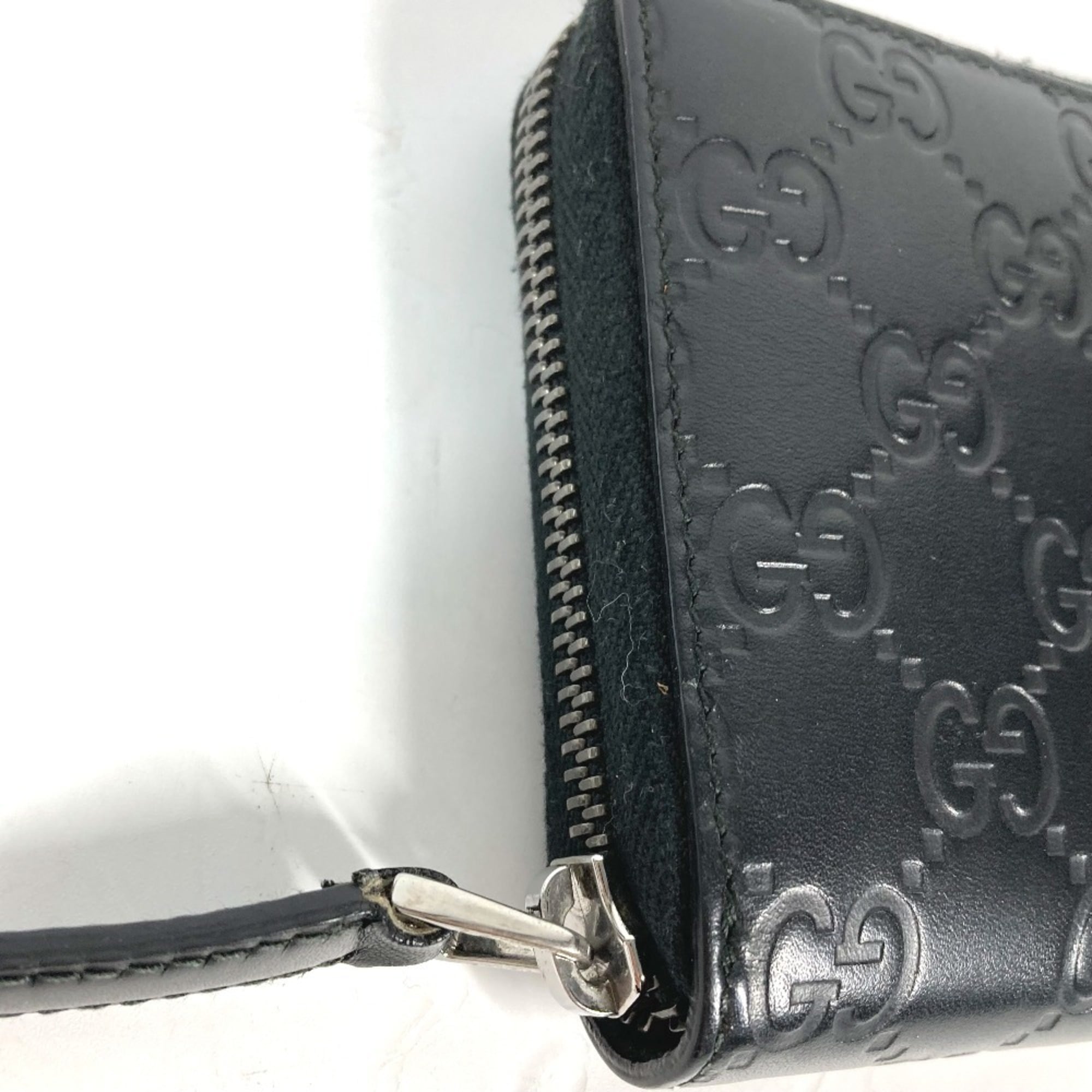 Gucci Black Leather Long Wallet (Bi-Fold) (Pre-Owned)