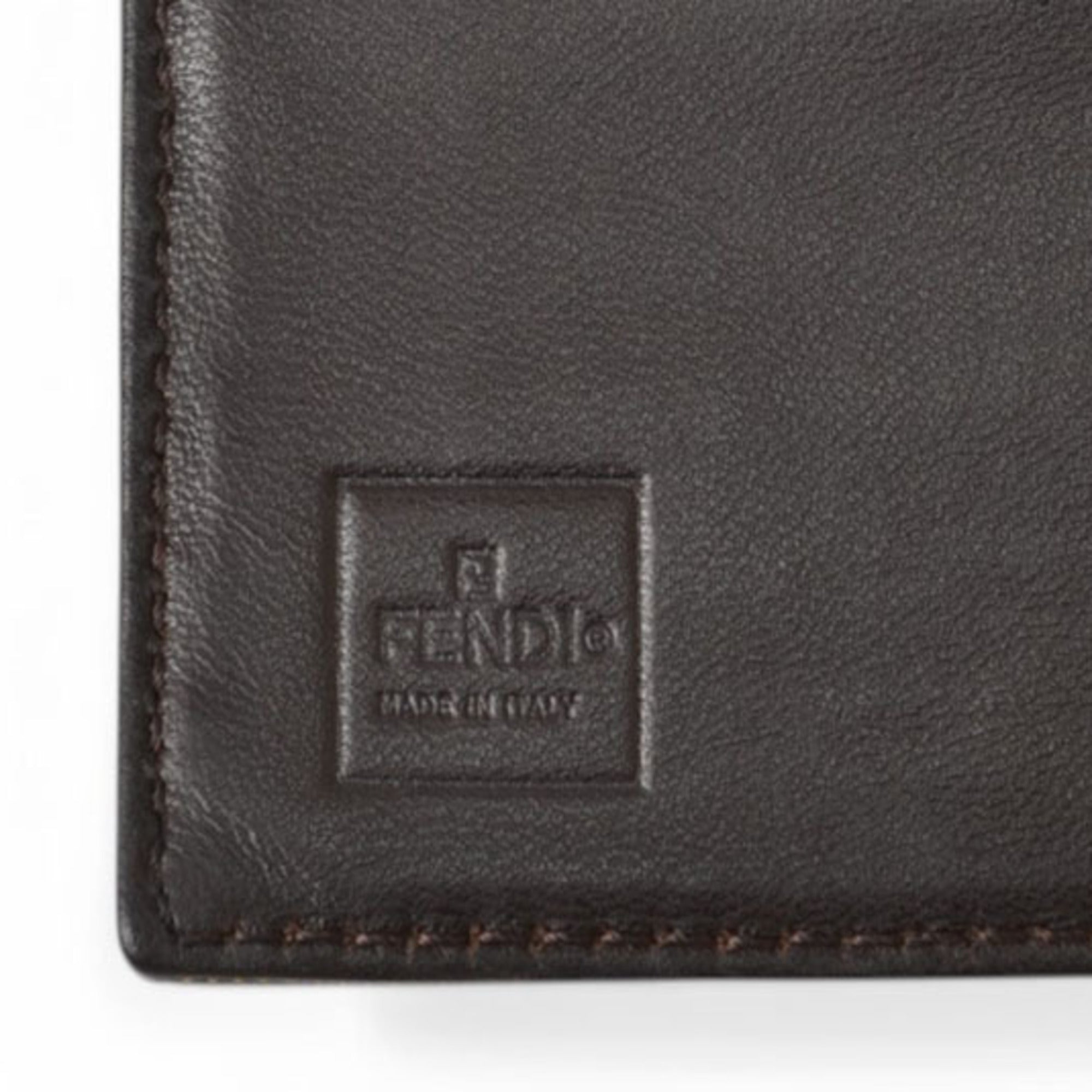 Fendi Brown Canvas Wallet (Bi-Fold) (Pre-Owned)