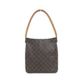 Louis Vuitton Marron Coated Canvas Shoulder Bag (Pre-Owned)