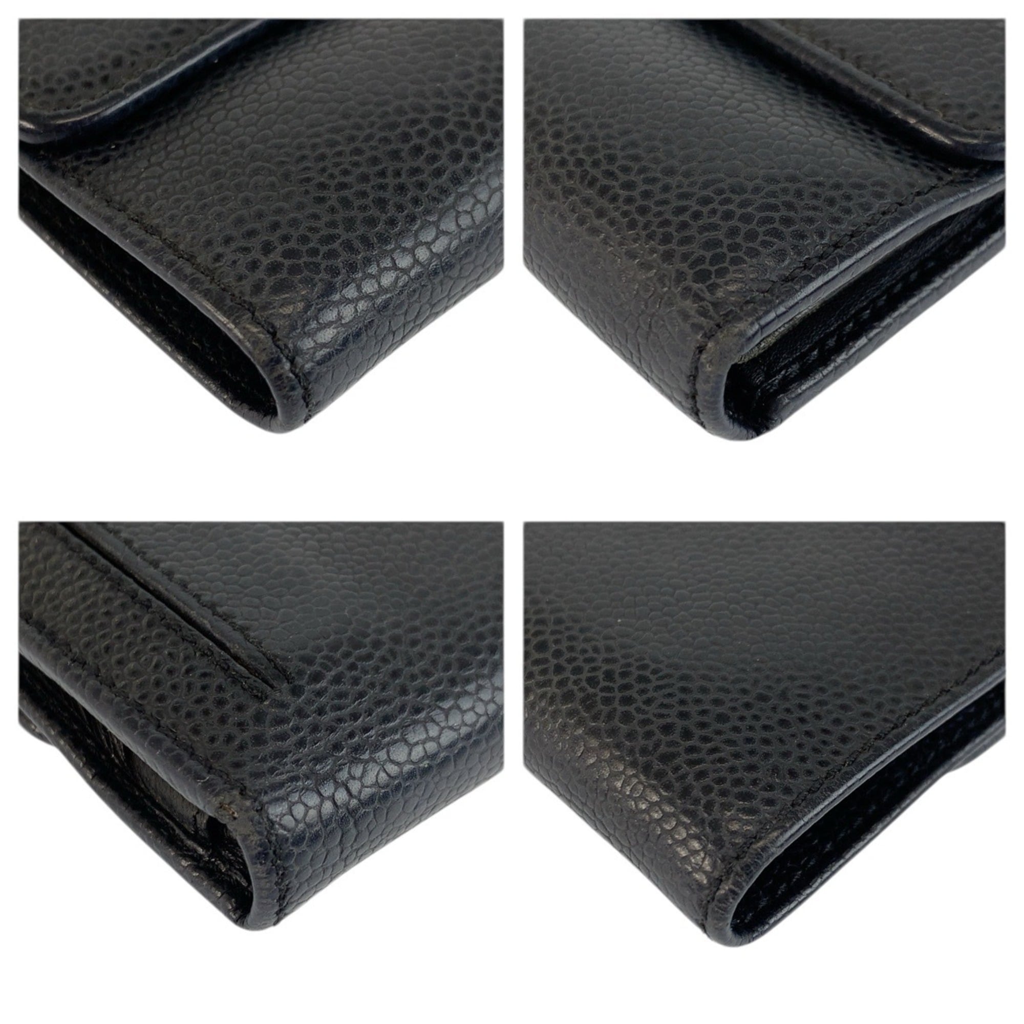 Chanel Black Leather Wallet (Bi-Fold) (Pre-Owned)