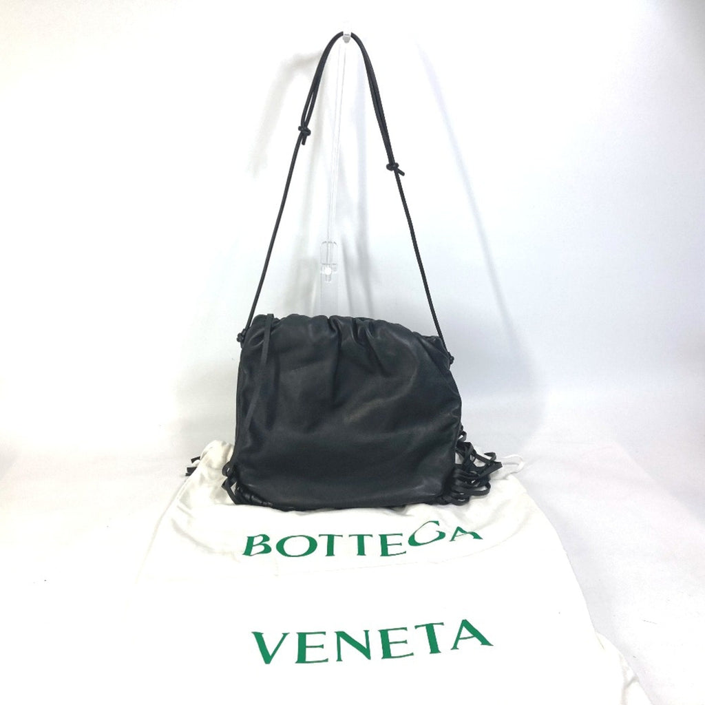 Bottega Veneta Black Leather Shoulder Bag (Pre-Owned)