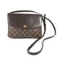 Louis Vuitton Brown Ebene Damier Canvas Pochette Shoulder Bag (Pre-Owned)