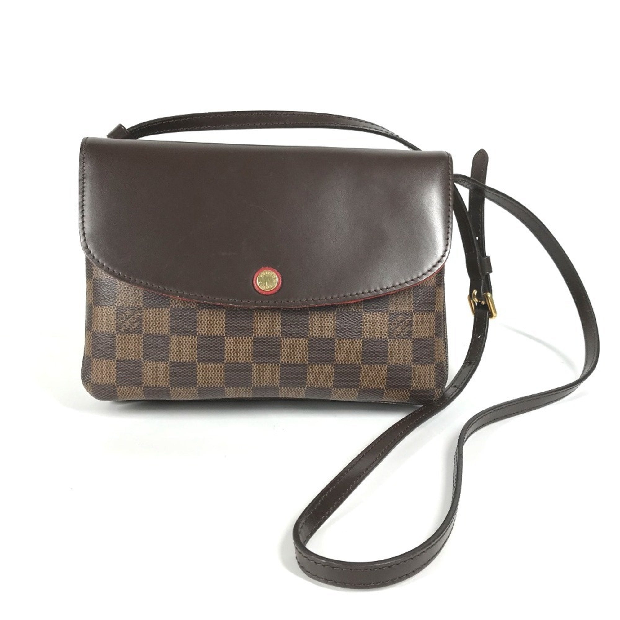 Louis Vuitton Brown Ebene Damier Canvas Pochette Shoulder Bag (Pre-Owned)