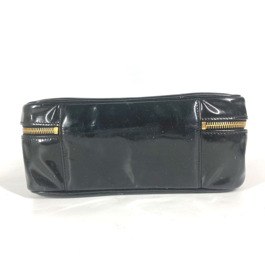 Chanel Black Leather Handbag Vanity Bag (Pre-Owned)