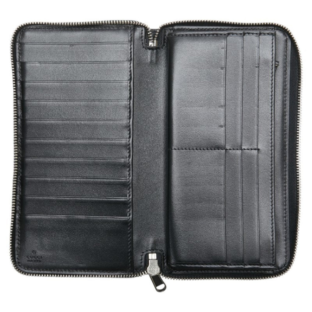 Gucci Black Leather Long Wallet (Bi-Fold) (Pre-Owned)