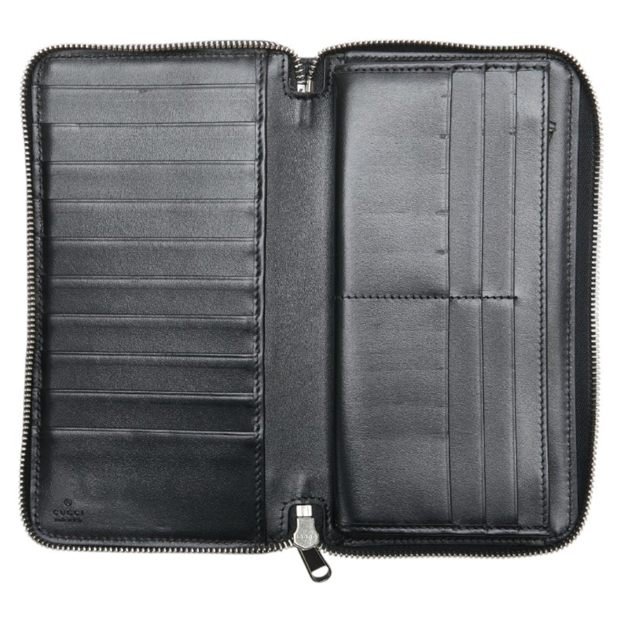 Gucci Black Leather Long Wallet (Bi-Fold) (Pre-Owned)