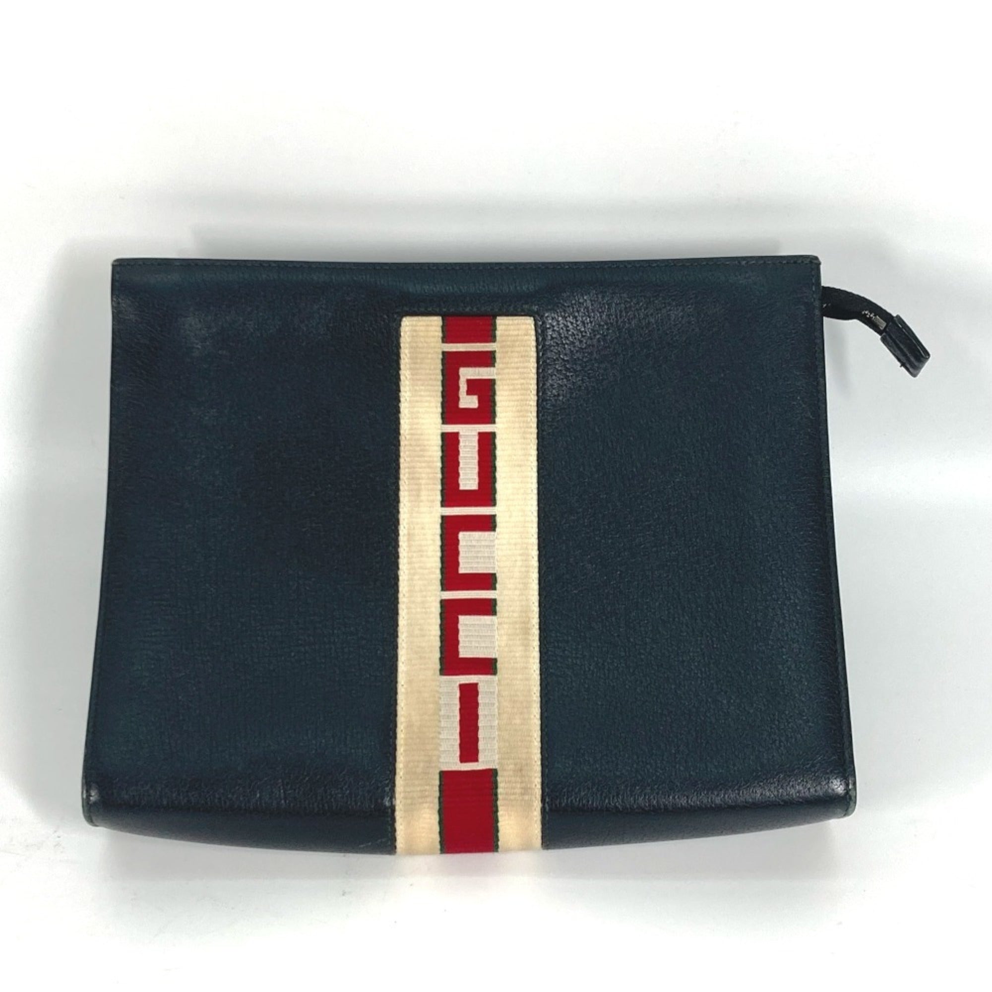 Gucci Black Leather Clutch Bag Pouch (Pre-Owned)