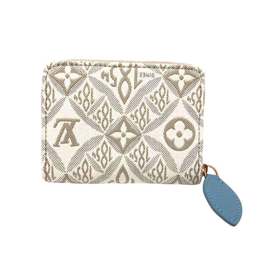 Louis Vuitton White Jacquard Coin Purse/Coin Case (Pre-Owned)