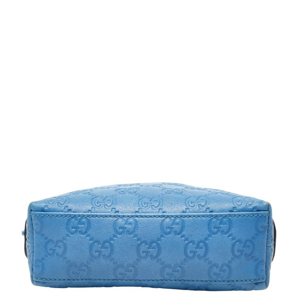 Gucci Blue Leather Pouch (Pre-Owned)