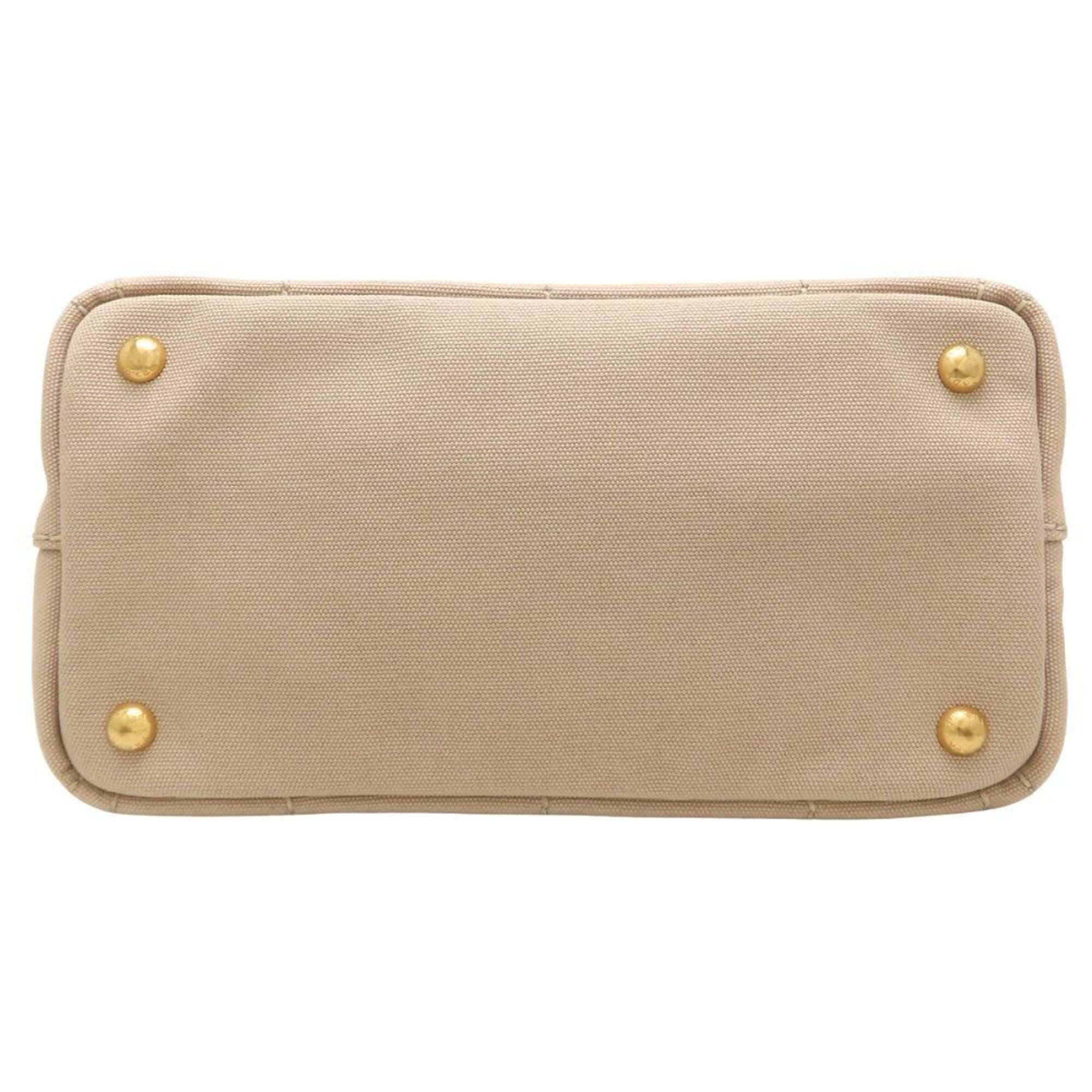 Prada Beige Canvas Handbag (Pre-Owned)