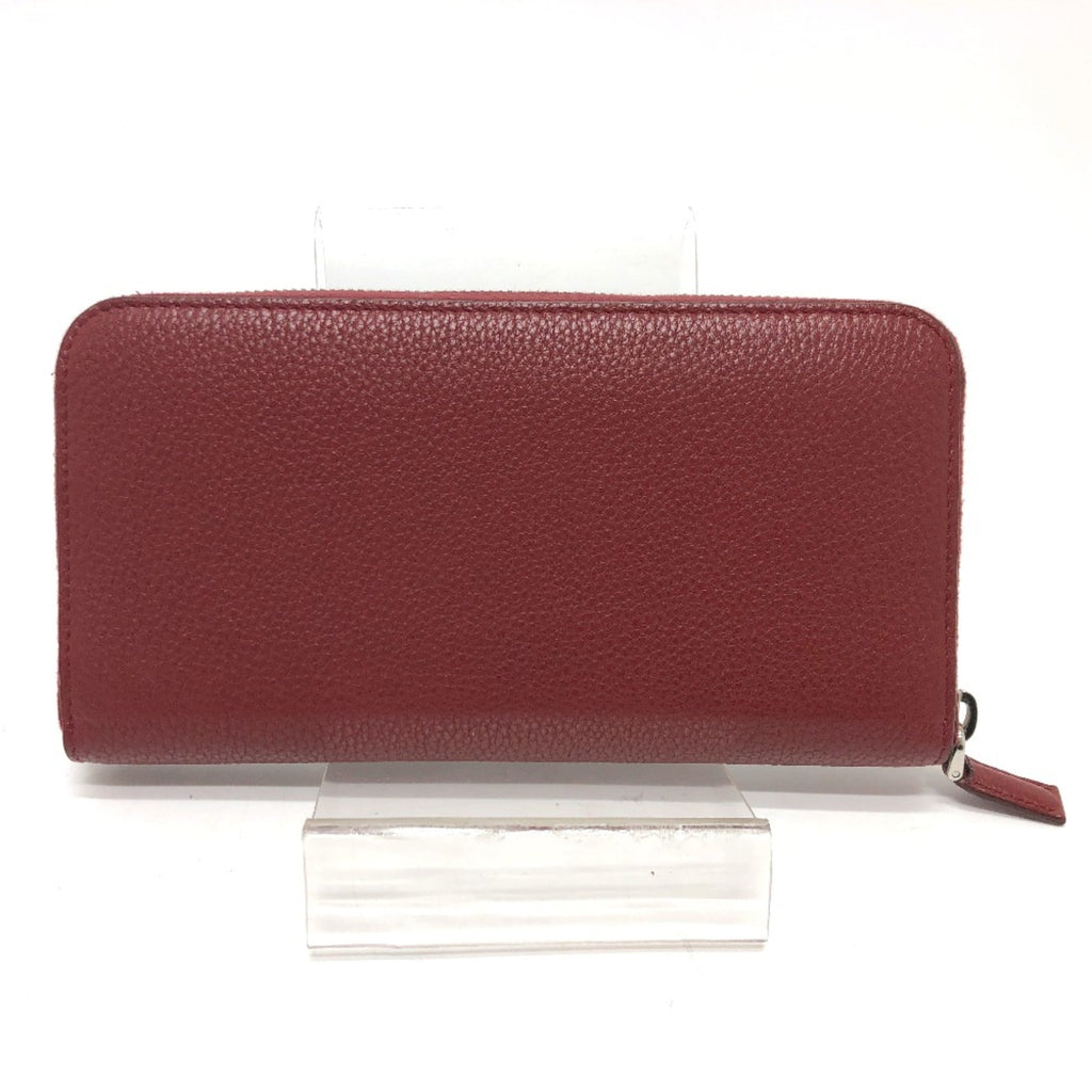 Prada Red Leather Long Wallet (Bi-Fold) (Pre-Owned)