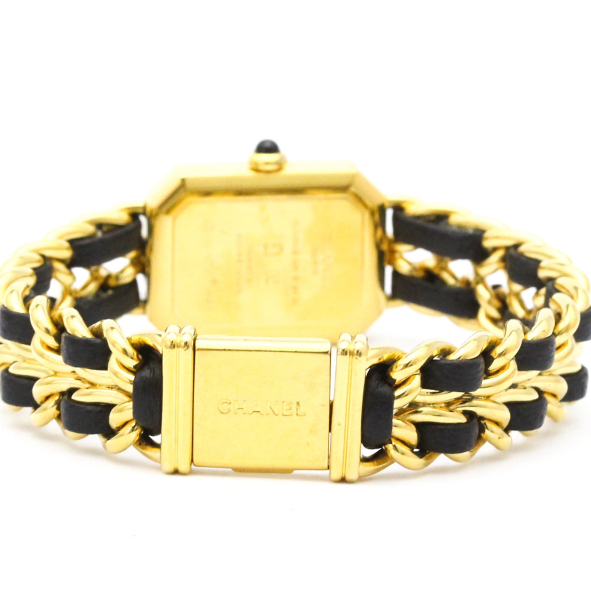 Chanel Premiere Rock Quartz Watch Plated Metal And Leather Watch (Pre-Owned)