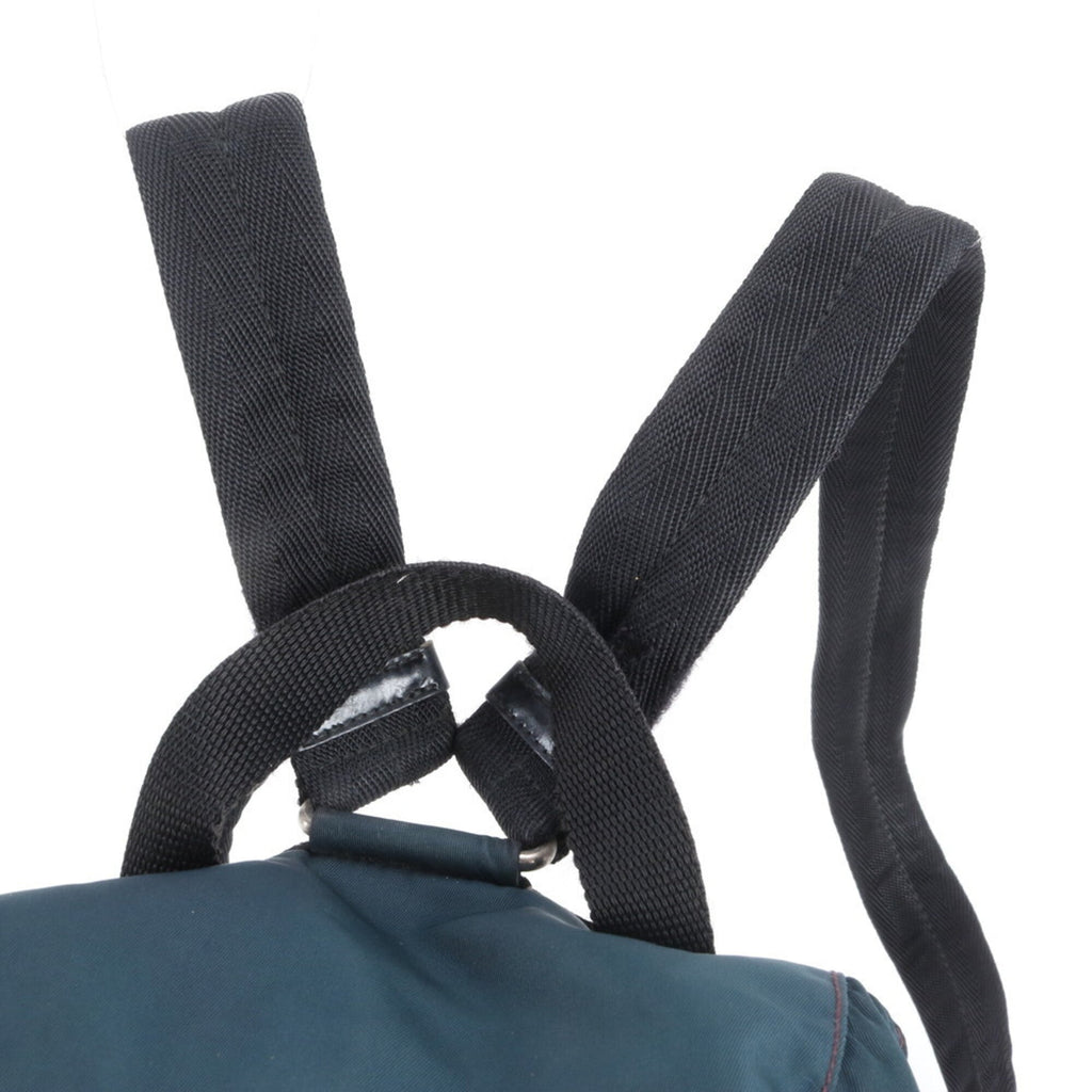 Prada Green Nylon Leather Backpack (Pre-Owned)
