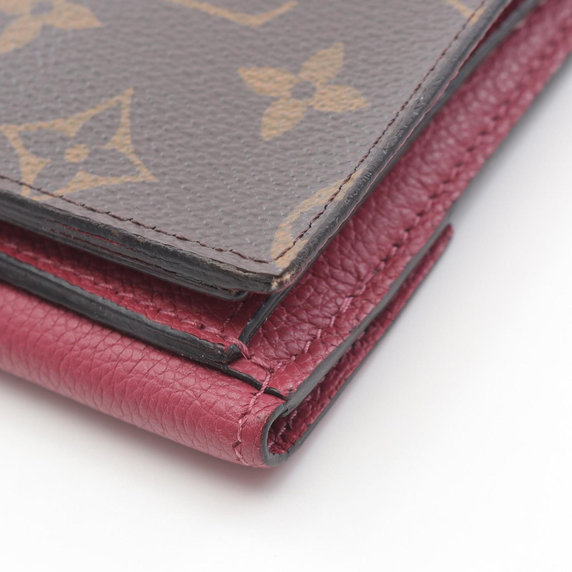 Louis Vuitton Brown Pink Pvc Leather Wallet (Bi-Fold) (Pre-Owned)