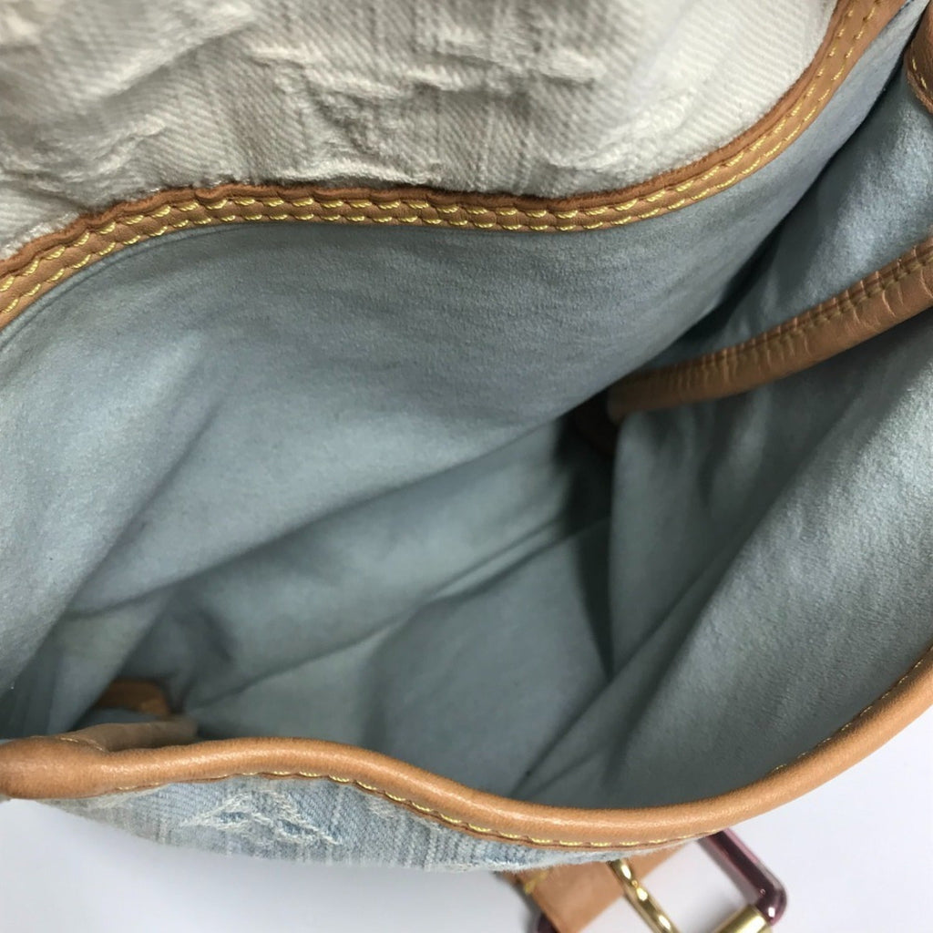 Louis Vuitton Monogram Denim Blue Pink Monogram Denim Shoulder Bag (Pre-Owned)