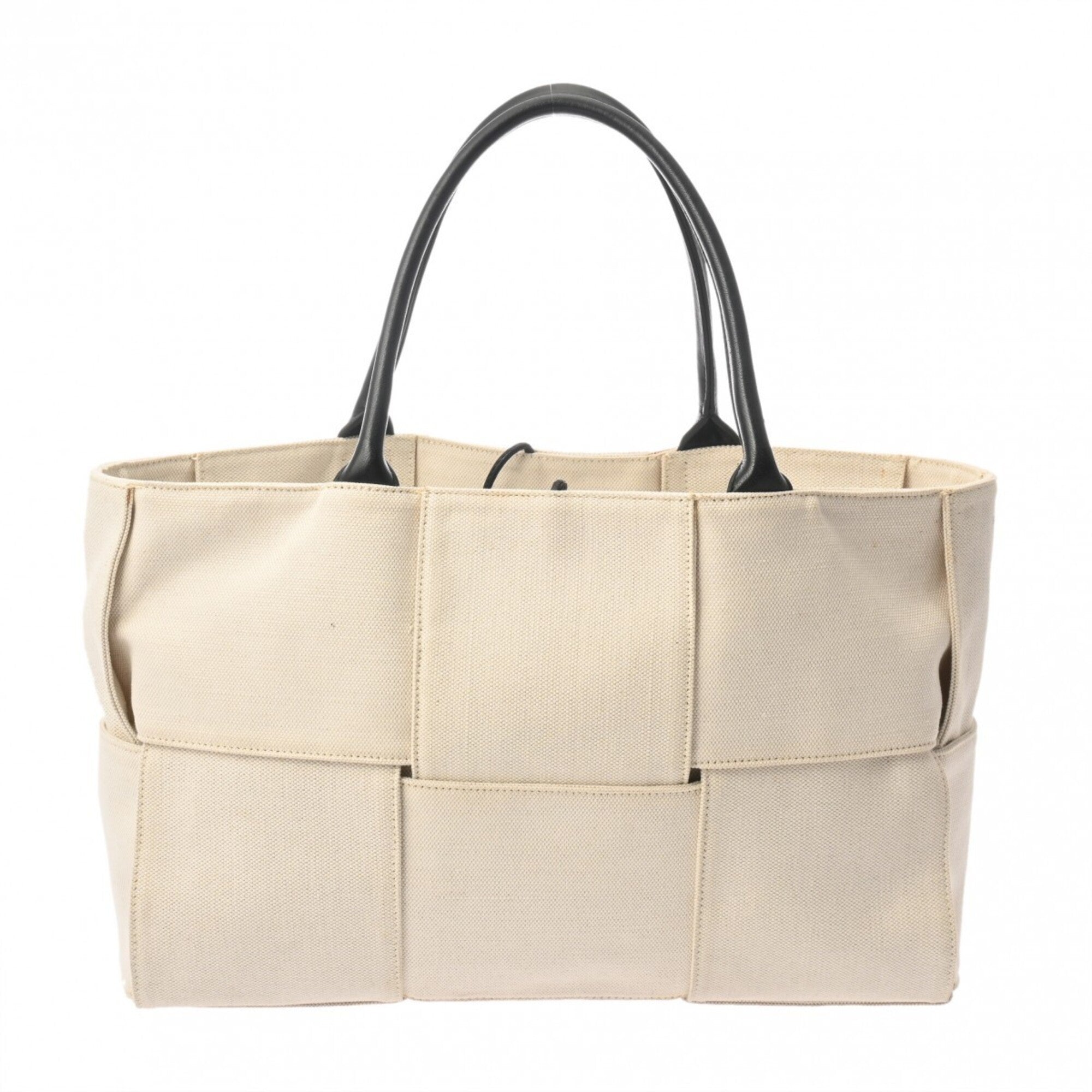 Bottega Veneta Ivory Canvas Tote Bag (Pre-Owned)
