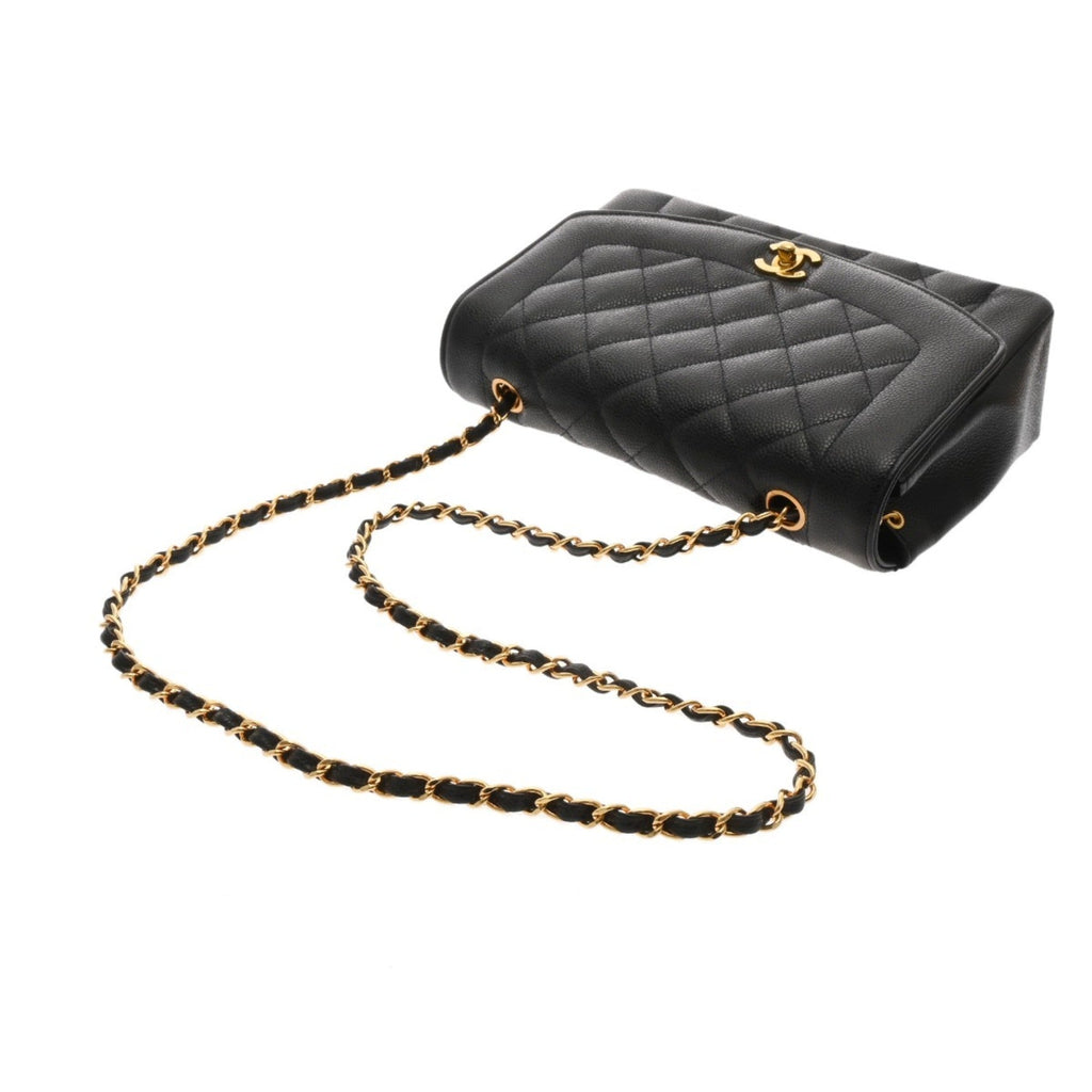 Chanel Black Grained Calfskin Shoulder Bag (Pre-Owned)