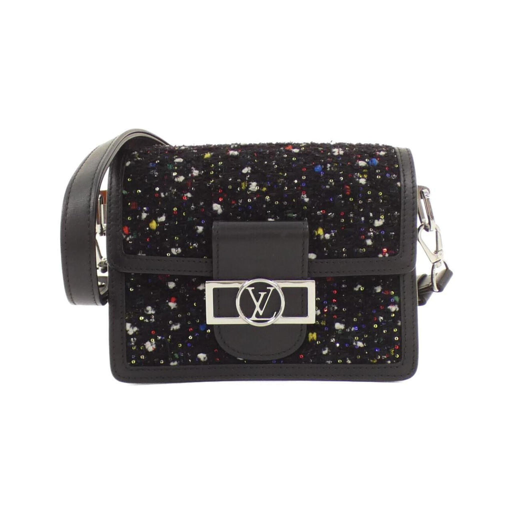 Louis Vuitton Black Tweed Spangles Leather Shoulder Bag (Pre-Owned)