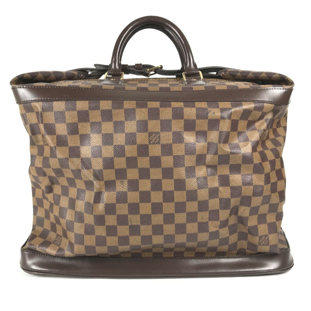 Louis Vuitton Damier Brown Ebene Damier Canvas Boston Bag Handbag (Pre-Owned)