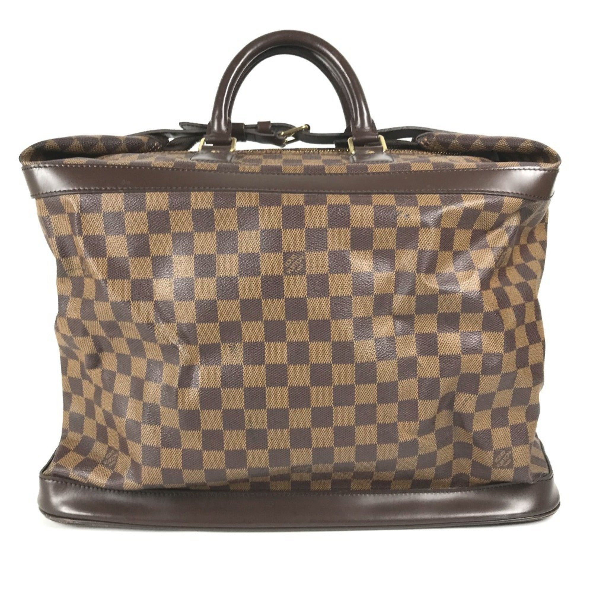 Louis Vuitton Damier Brown Ebene Damier Canvas Boston Bag Handbag (Pre-Owned)