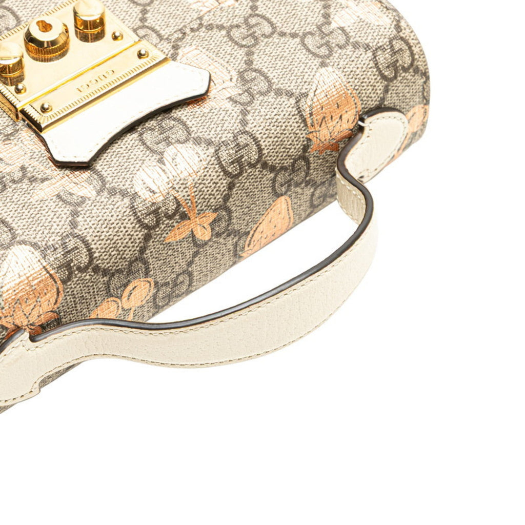 Gucci Padlock Beige Pvc Leather Handbag Shoulder Bag (Pre-Owned)