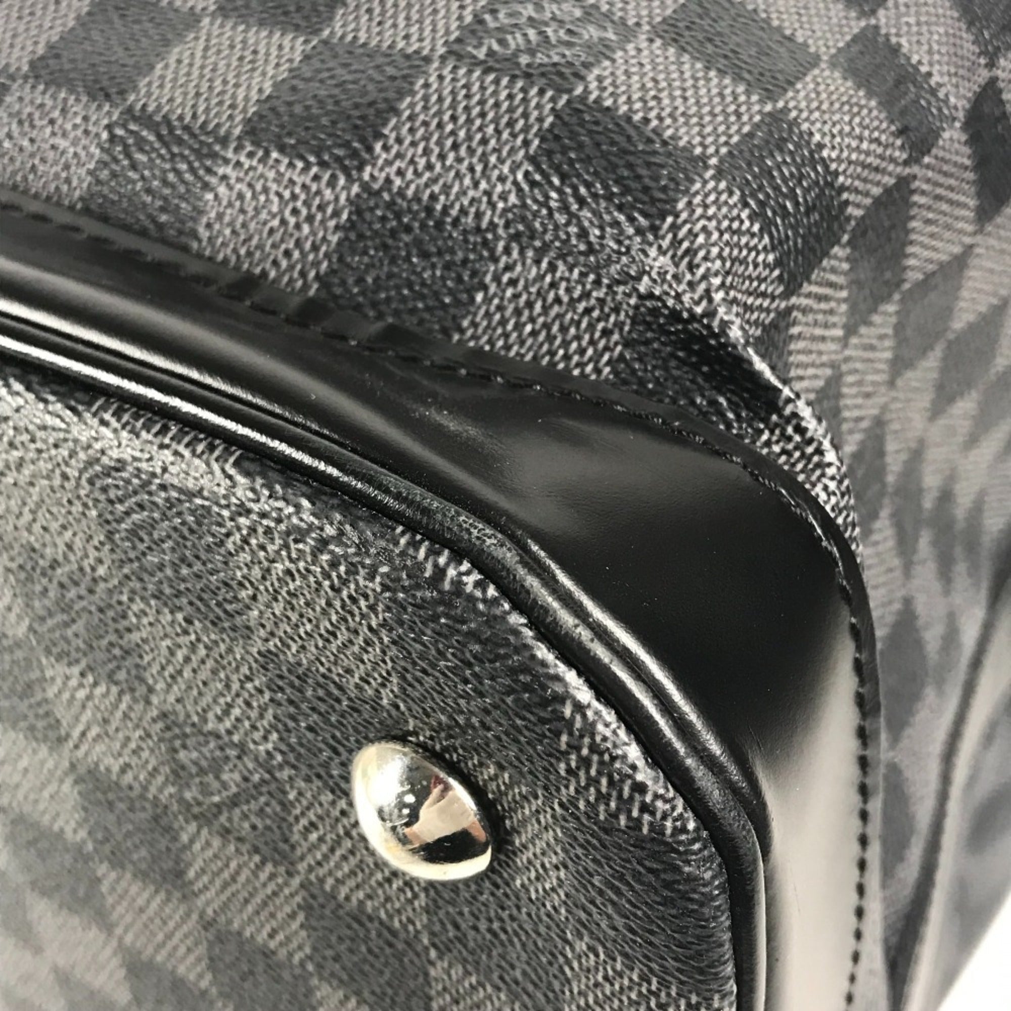 Louis Vuitton Black Damier Graphite Boston Bag Handbag (Pre-Owned)