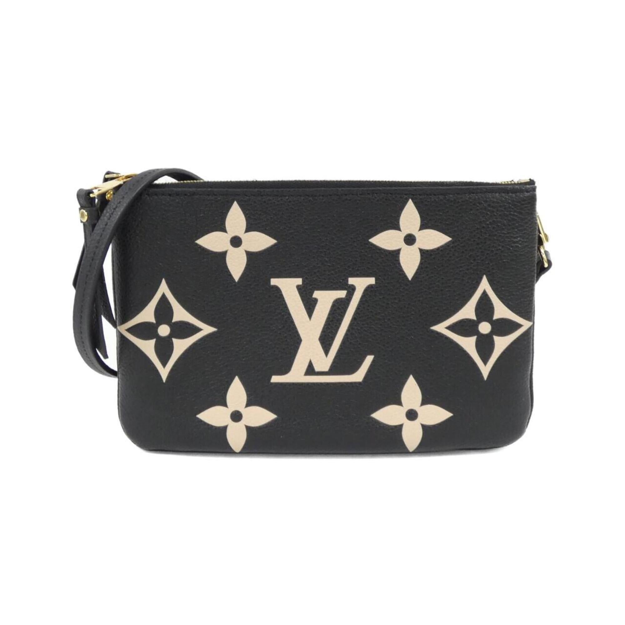 Louis Vuitton Monogram Empreinte Beige Black Leather Pochette Shoulder Bag (Pre-Owned)